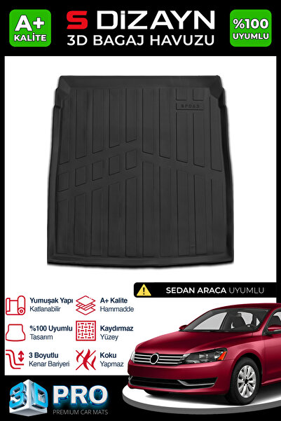 S Dizayn S-Dizayn VW Passat B7 3D Pro Bagaj Havuzu 2010-2014 A+ Kalite 3BH-SD...