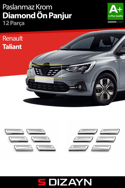 S Dizayn S-Dizayn Renault Taliant Krom Ön Panjur Diamond Model 12 Prç. 2021 Ü...