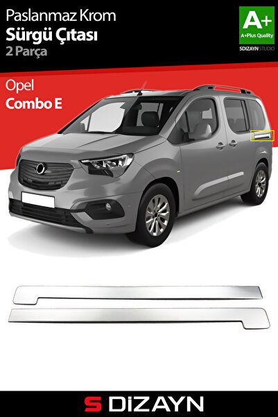 S Dizayn S-Dizayn Opel Combo E Krom Sürgülü Kapı Çıtası 2 Prç 2019 Üzeri A+ K...