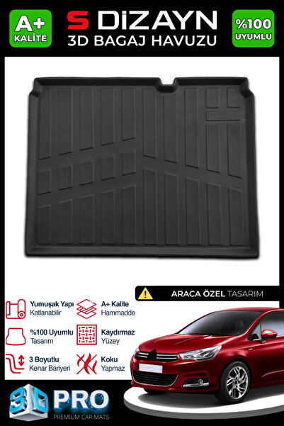 S Dizayn S-Dizayn Citroen C4 3D Pro Bagaj Havuzu 2010-2018 A+ Kalite 3BH-SDZ608