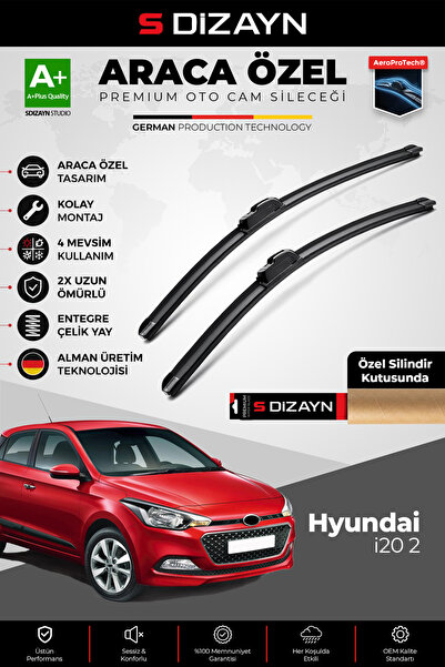 S Dizayn S-Dizayn Hyundai i20 Ön Cam Silecek Seti 2014-2020 Premium Araca Öze...