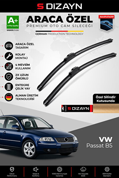 S Dizayn S-Dizayn VW Passat B5 Ön Cam Silecek Seti 1996-2005 Premium Araca Öz...