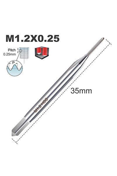 Choice1 M1.2x0.25 1pc HSS Metric Tap Mini Thread Tap Right Hand Straight Flut...