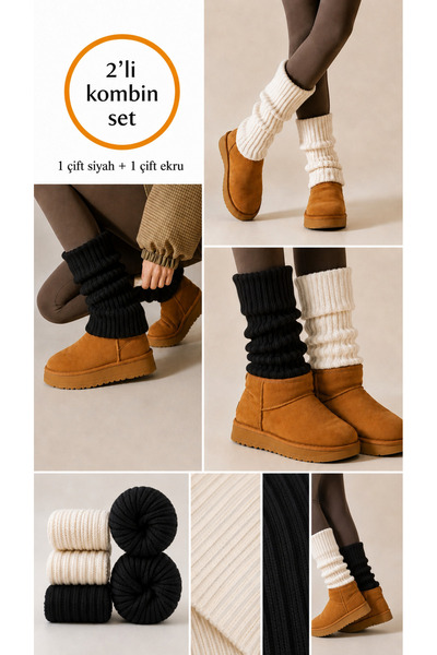 EMKA GİYİM 100% acrilic Premium Knitwear Knit Leg Warmer Leg Warmers Leggings