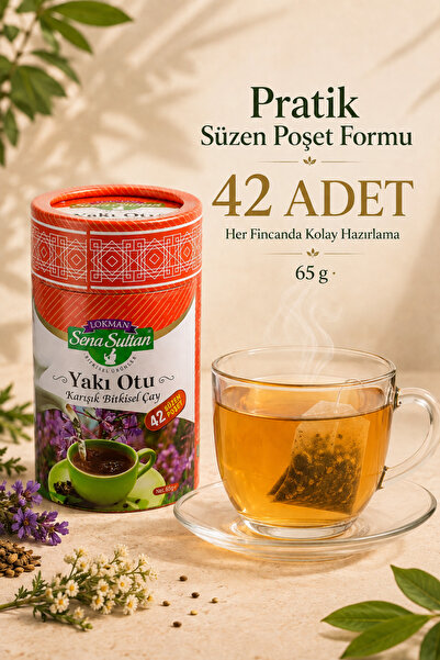 Lokman Sena Sultan Yakı Otu Karışık Bitki Çayı 42 Süzen Poşet 65 Gr Bitkisel ...