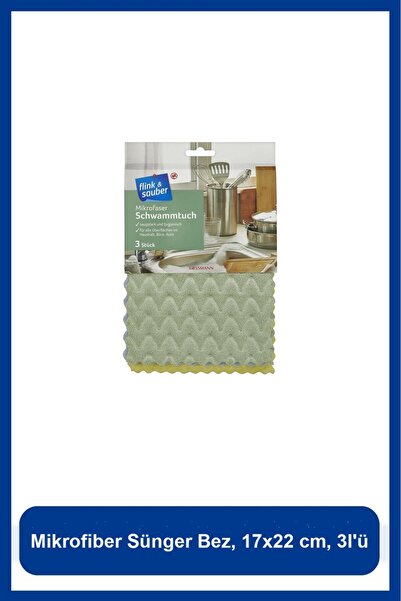 Flink Sauber Microfiber Sponge Cloth, 17X22 Cm, 3L