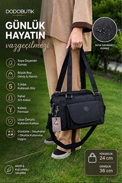 DodoButik Suya Dayanıklı Hacimli Çapraz Çanta
