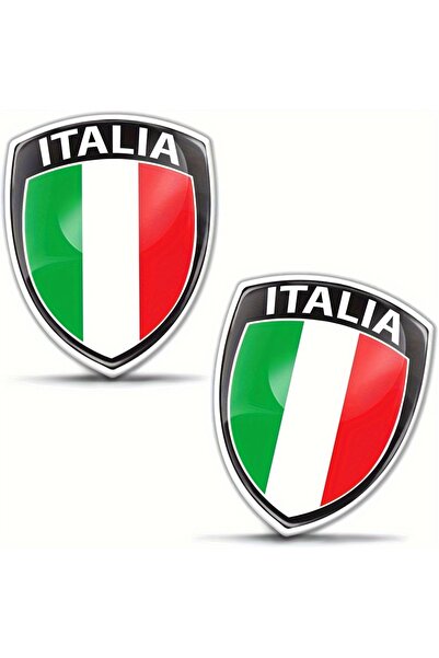 Choice 2 PC 3D Domed Silicone Stickers Decals Car Motorcycle National Italy I...