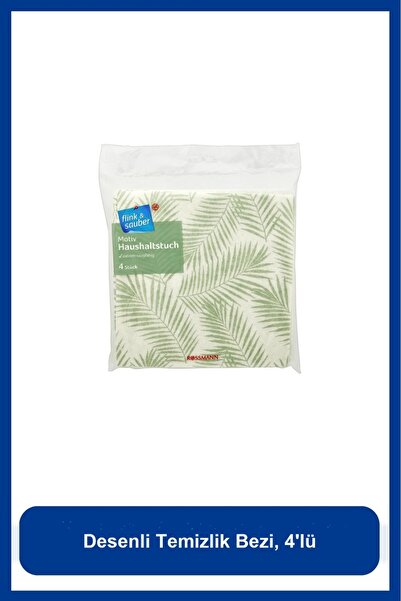 Flink Sauber Patterned Cleaning Cloth, 4-Pack