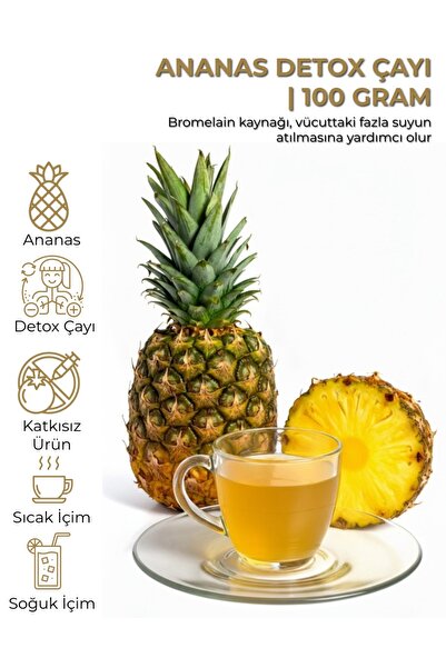 YUVADAN Bromelain Ananas Detox Çayı Kabuğu Kurusu-ananas Kabuğu Çayı Bitki Me...