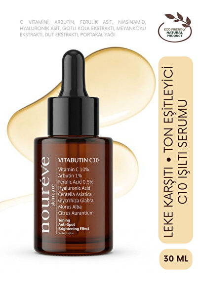 noureve Leke Karşıtı, Cilt Tonu Eşitleyici, Aydınlatıcı Serum C Vitamini %10,...