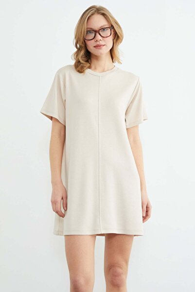 Fulla Moda Basic Çimalı Mini Boy Modal Elbise