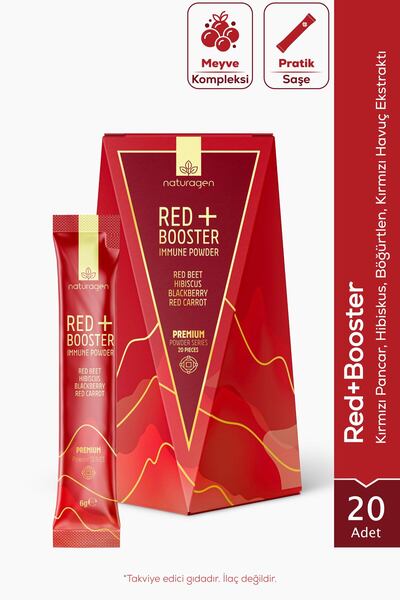Naturagen Red+ Booster Powder 20 Pieces |   Red Beet Hibiscus Blackberry Red ...