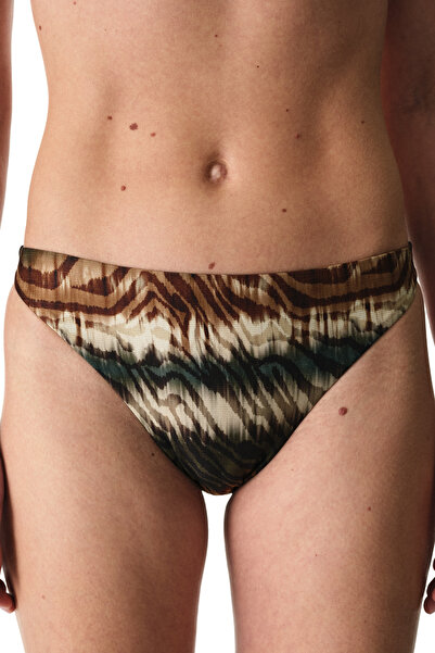 Penti Cesira Minimal Zebra Desenli Simli Orta Bel Bikini Altı