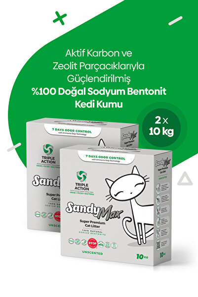 Sandy SandyMax Triple Action Kedi Kumu 2x10kg