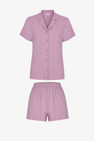 Penti Pink Violet Shirt and Shorts Pajama Set
