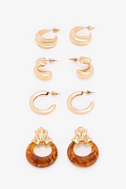 Penti Gold Color Alen Earring Set