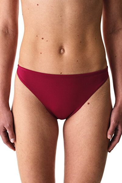 Penti Bordo Evelyn Minimal Simli Orta Bel Bikini Altı