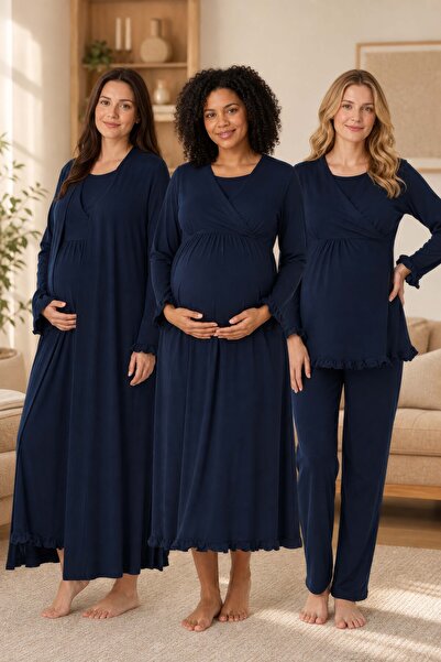 ByLohusa Comfortable Cut Maternity Set with Hidden Breastfeeding Feature Effo...