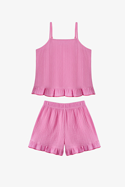 Penti Girl's Pink Pinky Ruffle Bikini Set