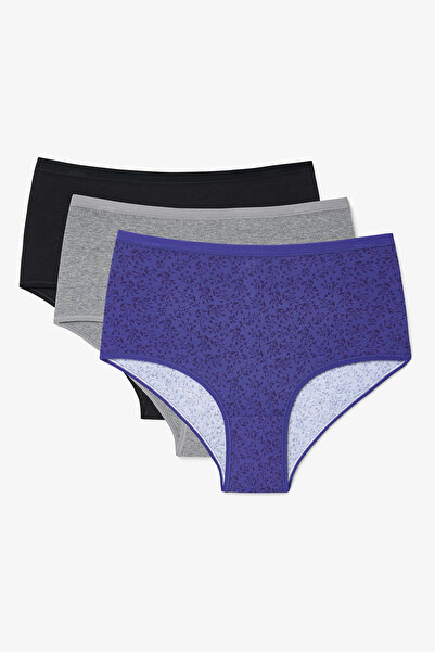 Penti Crunchy Leaf Patterned High Waist 3-Piece Slip Panties