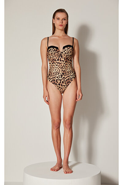 Penti Leopard Print Puccini Corset Swimsuit-Free Masur Collection