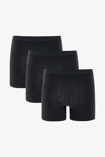 Penti Erkek Pamuklu Siyah Basic Tube 3lü Boxer