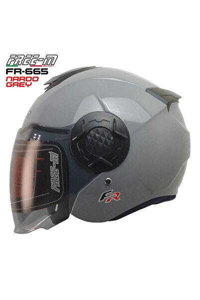 Free-M 665 Yarım Kask Güneş Vizörlü (nardo grı)
