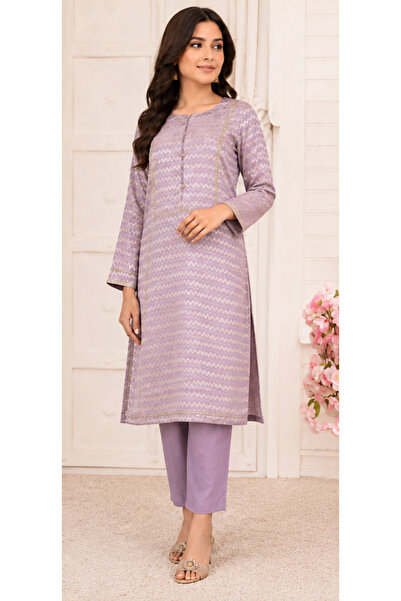 6TEEN Women’s Lavender & Lilac Embroidered 2-Piece suit