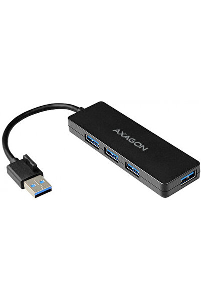 Axagon HUE-G1A, 4x USB3.2 Gen 1, hub Subtire, cablu de 14 cm USB Tip A