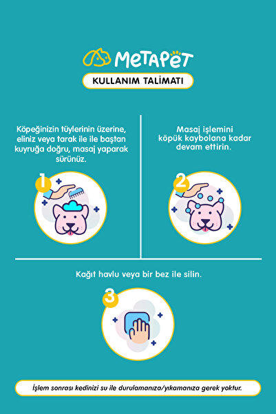 Metapet Köpekler Için Kuru Köpük Şampuanı (Bit Pire Parazit Kene Damlası Tarağı Tasması Ile Kullanılabilir)