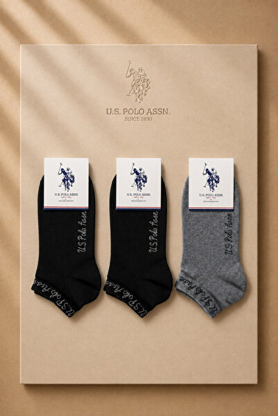 U.S. Polo Assn. 3 Pack Cotton Booties Socks