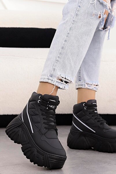 Mamito Ayakkabı KCL-BT150 Wedge Sole Lace-Up Boot