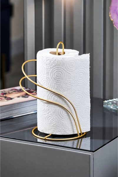 Edora Home Altın Kuğu Kağıt Rulo Havluluk, Peçetelik Mutfak Banyo Çocuk Yatak Odası Aksesuar - Metal Paslanmaz
