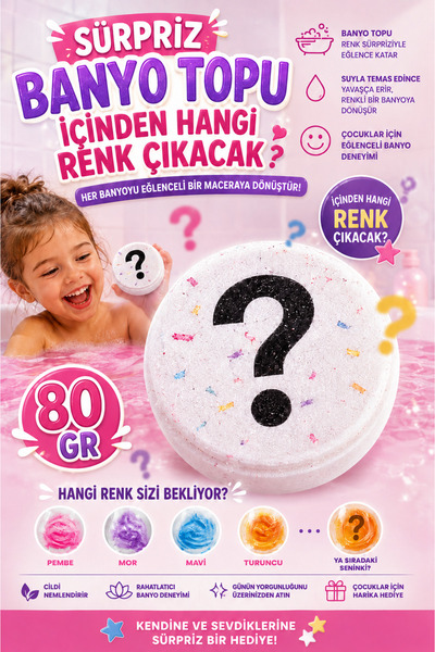 bb bath box Bath Box Banyo Topu Sürpriz Renkli 80 GR – Çocuklar İçin Eğlencel...