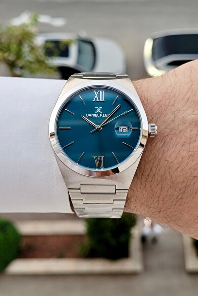 Daniel Klein Dial Blue Strap Metallic Color 2 Year Warranty 41.5 mm Men's Wri...