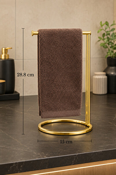 Edora Home Gold Color Metal Vertical Towel Holder Stainless |   Countertop Mo...