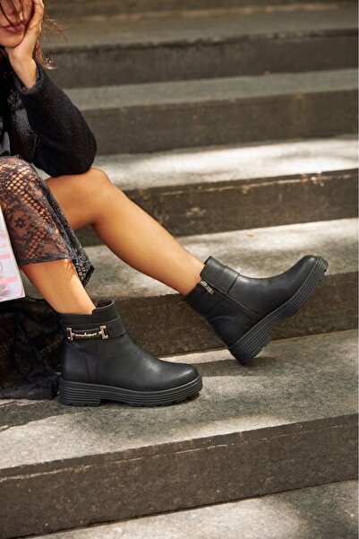 DefHeel'e Gold Buckle Zippered Women's Boots R15D102