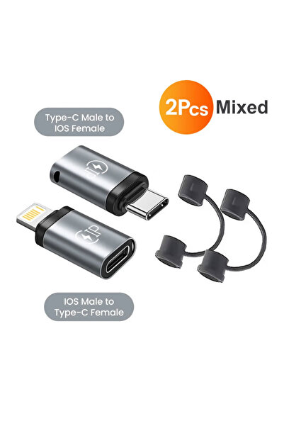 Choice محولان USB-C مختلطان، محول USB من النوع C إلى Lightning أنثى لأجهزة iP...