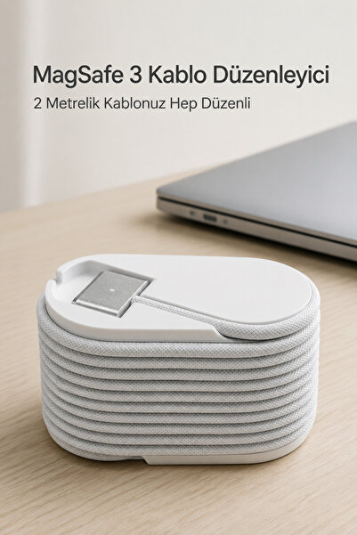 MacBook MagSafe 3 Örgülü 2 Metre Kablo Düzenleyici