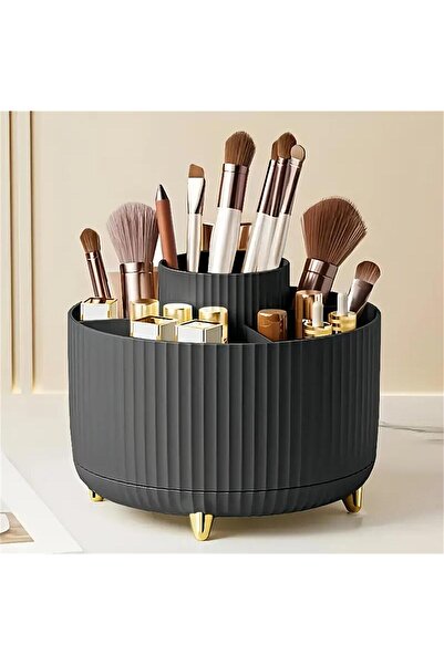 Choice black 360° Rotating Makeup Organizer - 1pc Plastic Cosmetic Storage wi...