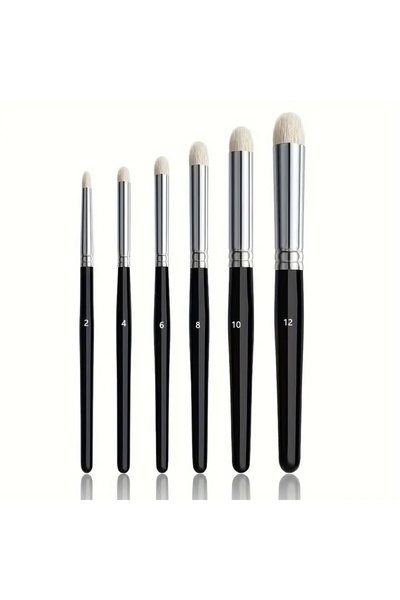 Choice 6pcs 6pcs Professional Dry Brush Set with Solid Wood Handle and Alumin...