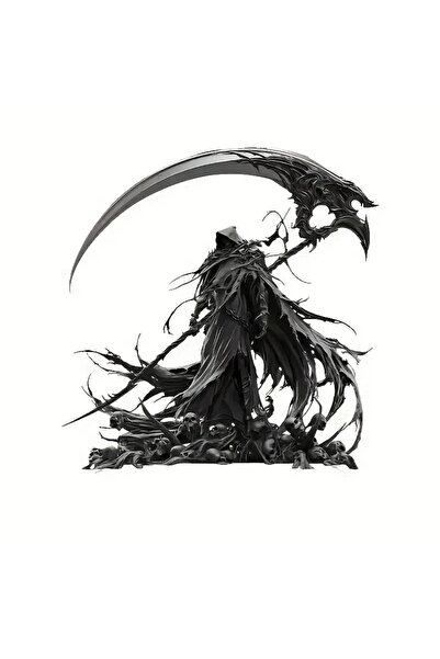 Choice 15cm-Longest Side JT1090-PVC Grim Reaper with Sickle Waterproof Car De...