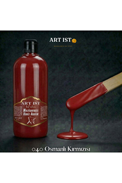 ART IST Multisurfaces 500ml Su Bazlı Akrilik Boya - 040 OSMANLI KIRMIZI