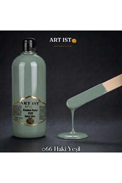 ART IST Kendinden Vernikli PLUS Su Bazlı Akrilik Boya 500ml - 066 HAKİ YEŞİL