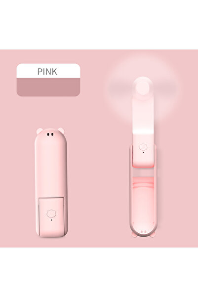 choice2 Pink Portable Fan, Mini Fan, USB Rechargeable 3 Adjustable Speed, Fol...