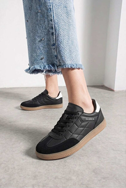 Nstil Casual Women's Men's Sneaker Lace-Up Stitching Detail Oval Toe Serrated...