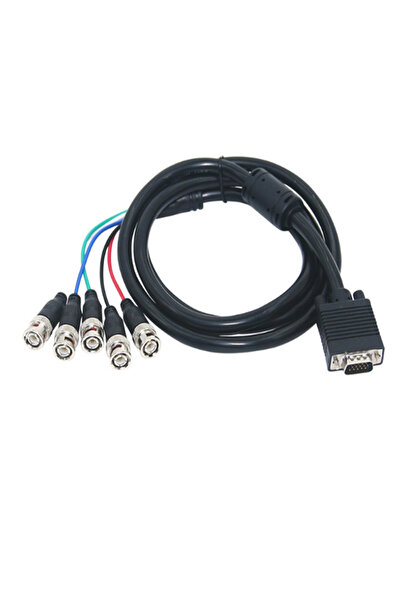 Choice كابل VGA أسود بطول 1.5 متر إلى 5 كابلات BNC لتحويل مصفوفة شاشة كبيرة R...