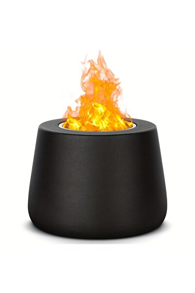 Choice black Portable Tabletop Metal Stove, Cylinder Fire Pit - Cast Iron/Cer...