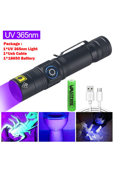 Choice مصباح يدوي صغير B-365nm مع بطارية 365nm 395NM فوق بنفسجي ضوء أسود قابل...